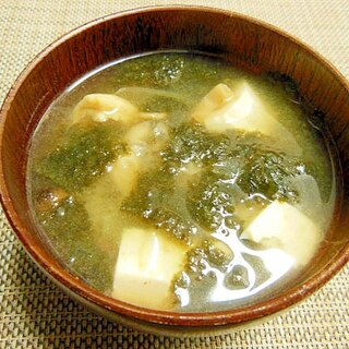 韓国のりと豆腐のお味噌汁♪